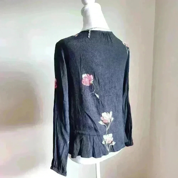 Rails Beaux Blossom Button Up Floral Romantic Prarie Chiffon Blouse S - Picture 3 of 8